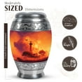 thumbnail image 2 of JAGASY Lighthouse Urn for Ashes for Women & Men - Orange Mini Urns for Human Ashes Keepsake - Sunset Orange Yellow Clouds Tree Decorative Urns for Father - Small Urn for Mother - (3 Inch), 2 of 7