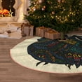 thumbnail image 5 of Fuzoiu Owl with Mandala Print Christmas Tree Skirt,Xmas Christmas Decorations,Xmas Tree Mat for Farmhouse Holiday New Years Home Party Decor Tree Rugs-30", 5 of 6