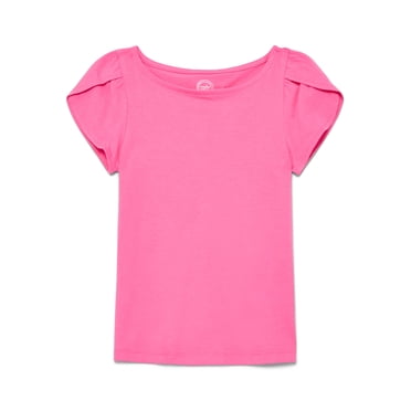Wonder Nation Girls Tulip Sleeve Top, Sizes 4-18 & Plus
