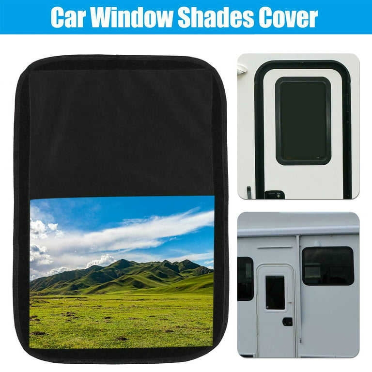 RV Door Shade Cover, AGPTEK Foldable RV Sun Shade Windshield Blackout  Shower Curtains Coverage RV Accessories Fits for Most RV Interior Door  Window Oxford Materials Black (25 X 16) 