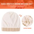 thumbnail image 5 of REDESS 2 Pcs Toddler Winter Pom Pom Beanie Hat For 0-3 Years Old Kid-White+Purple, 5 of 7
