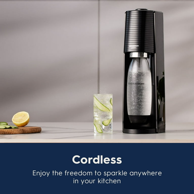 SodaStream Black Terra Sparkling Water Maker Bundle with