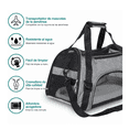 thumbnail image 3 of Mochila Transportadora Mascotas Bolsa Portátil Plegable Gris, 3 of 5