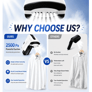 Hicloud Vacuum Steamer, Handheld Travel Garment Steamer for Clothes, 2500Pa Suction for Clothes Grips, Steaming & Ironing 2 In 1, 3 Modes