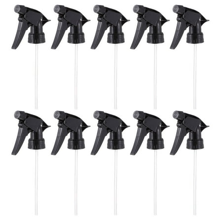 WRITWAA Black Plastic Spray Bottle Nozzle, Adjustable, Strong Applicability, 10Pcs