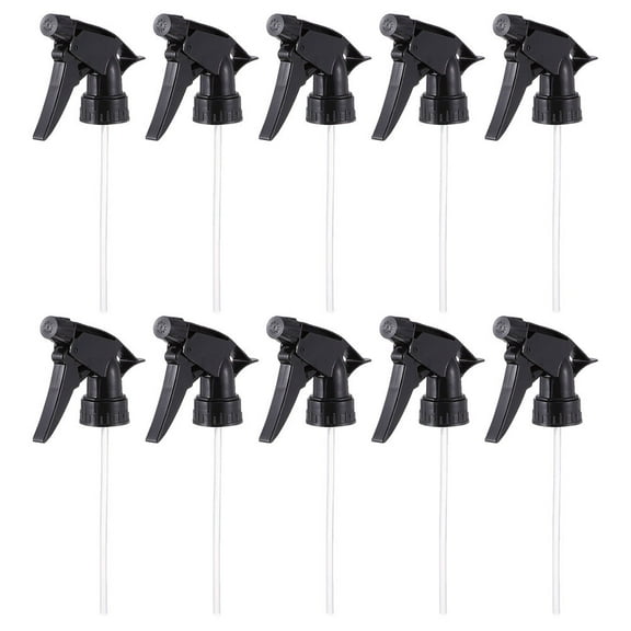 WRITWAA Black Plastic Spray Bottle Nozzle, Adjustable, Strong Applicability, 10Pcs