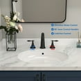 thumbnail image 6 of Logmey 8 in. Widespread Double Handle Bathroom Faucet with Pop Up Drainer in Matte Black, 6 of 9