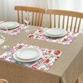 thumbnail image 3 of Pioneer Flower Floral Print Pattern Summer Placemats Table Placemats Set Of 4-Linen Kitchen Washable Placemats Table Mats 12x18 Inch Non-Slip Heat Resistant, 3 of 5