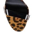 thumbnail image 4 of YDN Women Platform Stiletto Thin High Heel Mules Double Clear PVC Straps Slip On Pumps Sexy Slippers Dressy Party Prom Slides Sandals Shoes Size 5 Leopard, 4 of 4