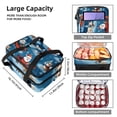 thumbnail image 3 of Christmas Double Layered Insulated Lunch Bag with Two Compartments and Large Capacity - 7.1x11.4x16.1 Inches Hand-Carry Refrigerated Meal Bag, 3 of 6