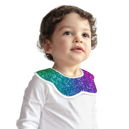 Vsdgher Colorful Glitter Baby Bibs for Girls Boys Bibs Drool Bibs Muslin Cotton Bibs for Baby Girls Boys Teething Bibs