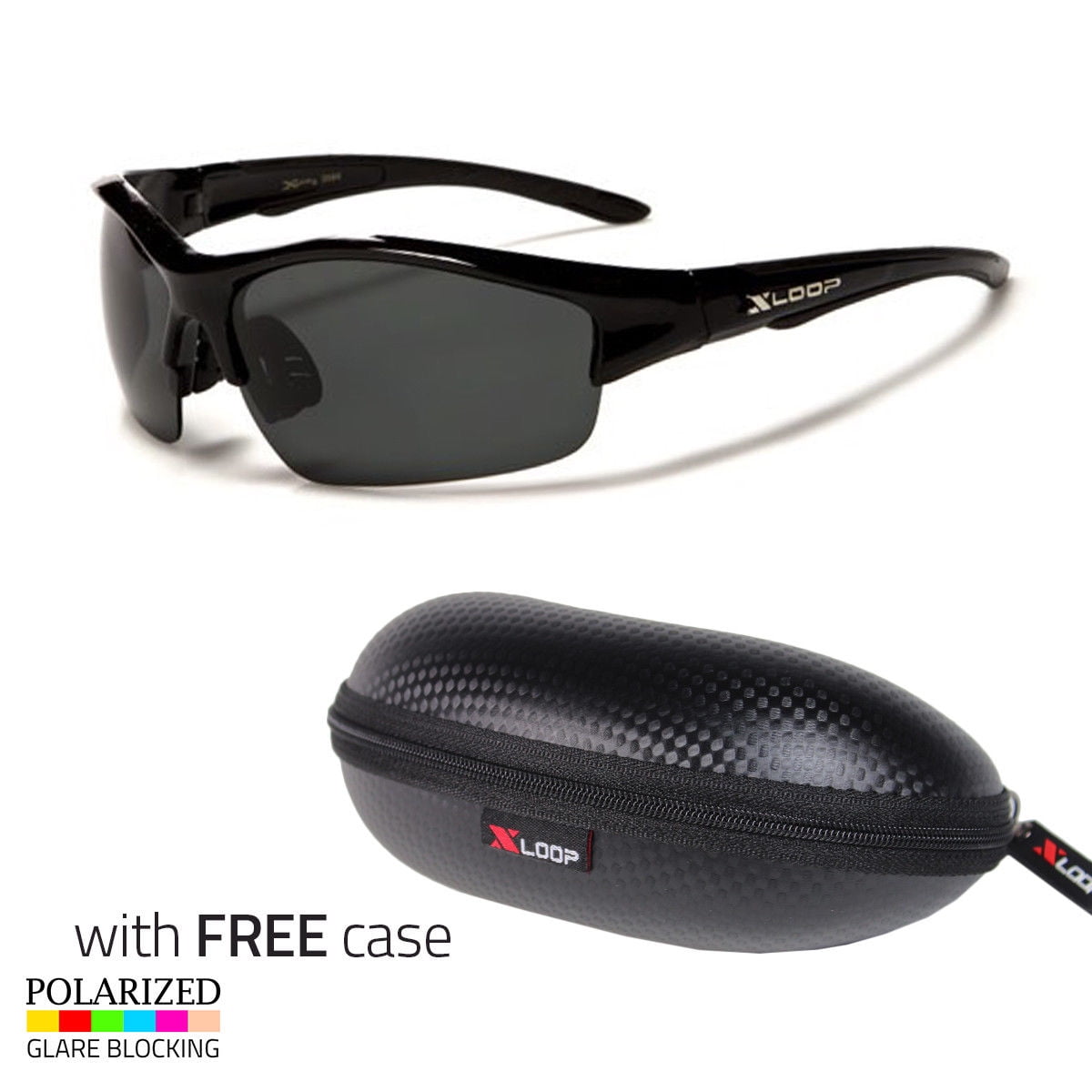 Polarized Mens Wrap Around Fashion Sunglasses Fishing Black Sport