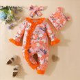 thumbnail image 2 of HCNTES Baby Sleepers Girl Footless Infant Long Sleeve Floral Prints Pullover Newborn Jumpsuit Clothes Loungewear Pjs Onesie Pajamas Romper Outfits, 2 of 6