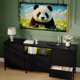 thumbnail image 4 of Kicctian 63" L Dresser with LED Lights & 8 Fabric Drawers, Dresser for bedroom, Black, 4 of 8