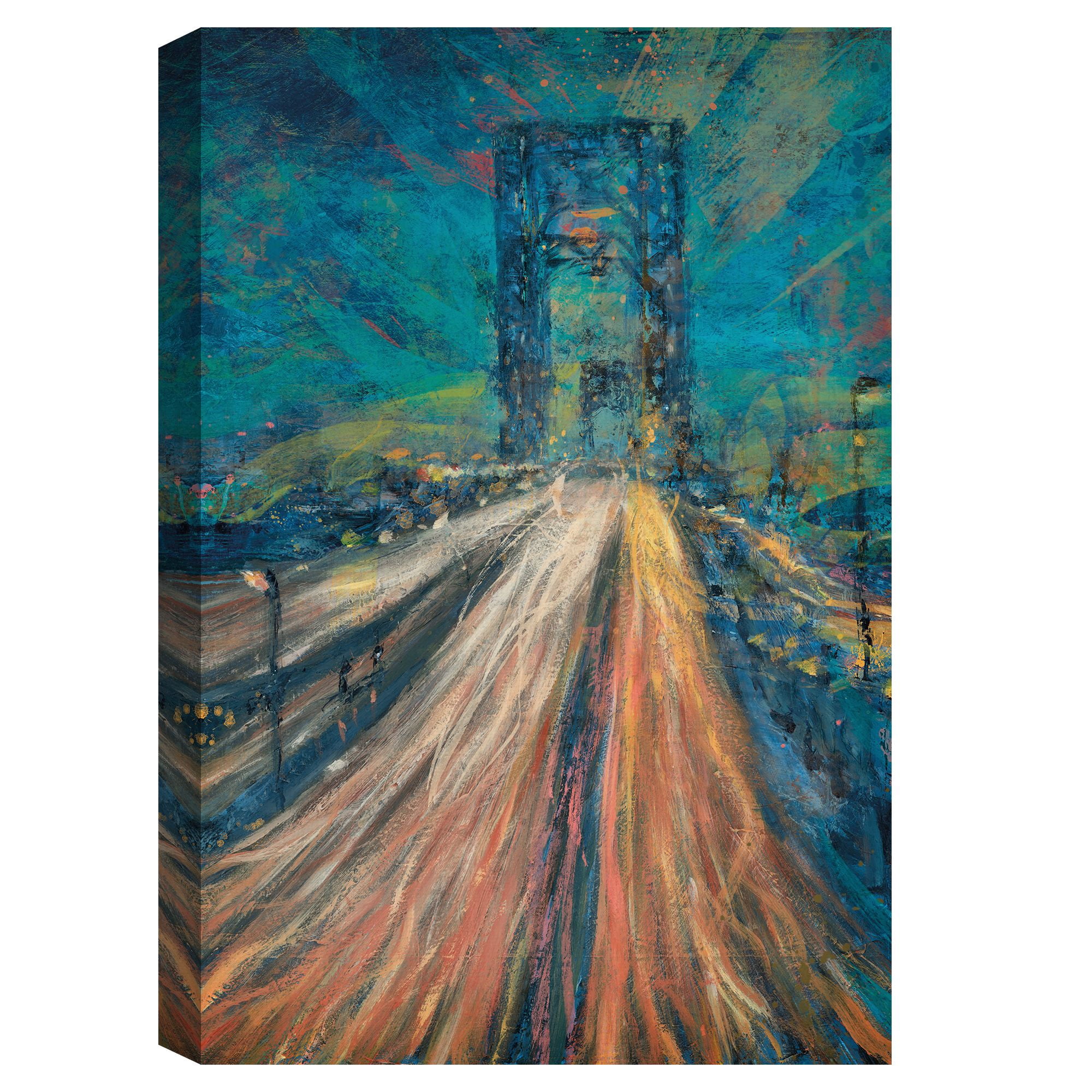 Lights En Route by Willowbrook Fine Art Canvas Art Print