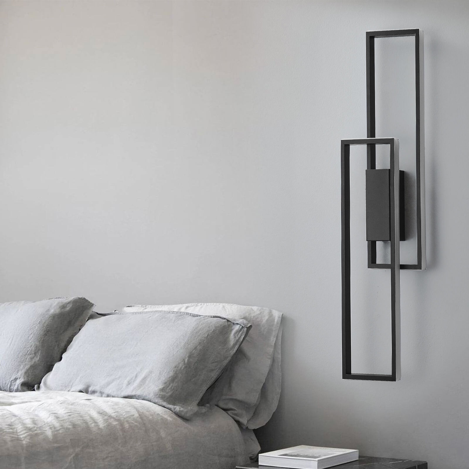 LED Wall Light Modern Acrylic Metal Wall Sconce Lighting Fixture Remote Control 7.48*27.95in for Bedrooms, Living Rooms, Dining Rooms