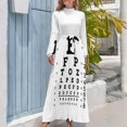 thumbnail image 3 of Tabla de optometría de Snellen Vestido largo Vestidos de mujer Ropa femenina Vestidos largos para mujer Vestido sexy para mujer, 3 of 4