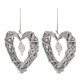 thumbnail image 2 of 2pcs Heart Shape Wicker Woven Decorations Double Heart Rattan Woven Decor, 2 of 4