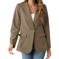 thumbnail image 2 of Womens Solid Color Casual Blazers Open Front Long Sleeve Work Office Jackets Blazer Coat, 2 of 5