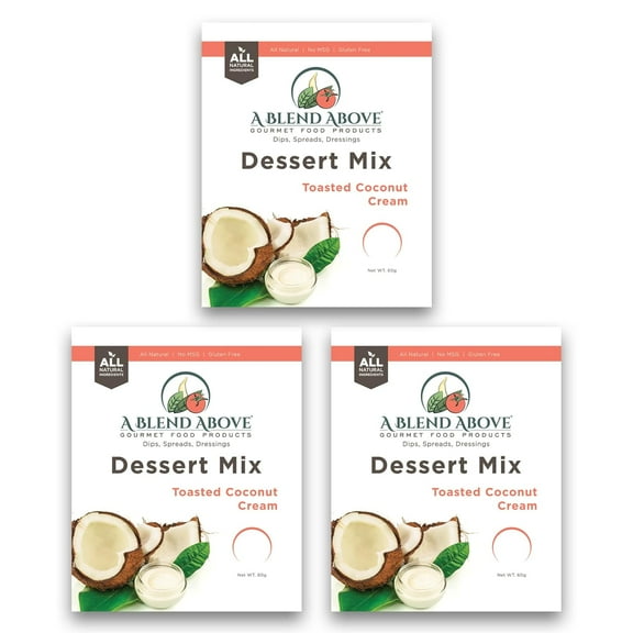 A Blend Above Toasted Coconut Cream Instant No-Bake Dessert Mix, 3 Pack, 1 oz