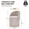 thumbnail image 5 of Casa Pura Furniture Velvet Swivel Chair with Storage, Foldable Backrest Accent Chair, Light Leopard Taupe, 5 of 8