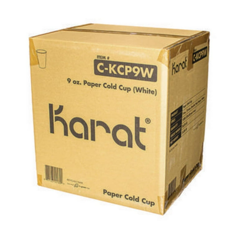 Double Poly Paper Cold Cups, 9 oz, White, 1,000/Carton