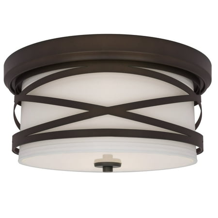 Kira Home Sia 13 Modern 2 Light Flush Mount Ceiling Light Glass