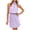 Purple, variant on IROINNID Women's Sleeveless Solid Color Halter Dress Summer Dress Hollow Mini Dress Beach Dress Sun Dress Cold Shoulder Short Dress