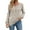 Khaki, variant on qucoqpe Womens Fall Tops Casual Solid Crewneck Long Sleeve Tunic Pullover Sweatshirts