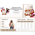 thumbnail image 7 of Womens Striped Chunky Cardigan Sweaters Fall Trendy Color Block Long Sleeve Knit Sweater Tops, 7 of 7