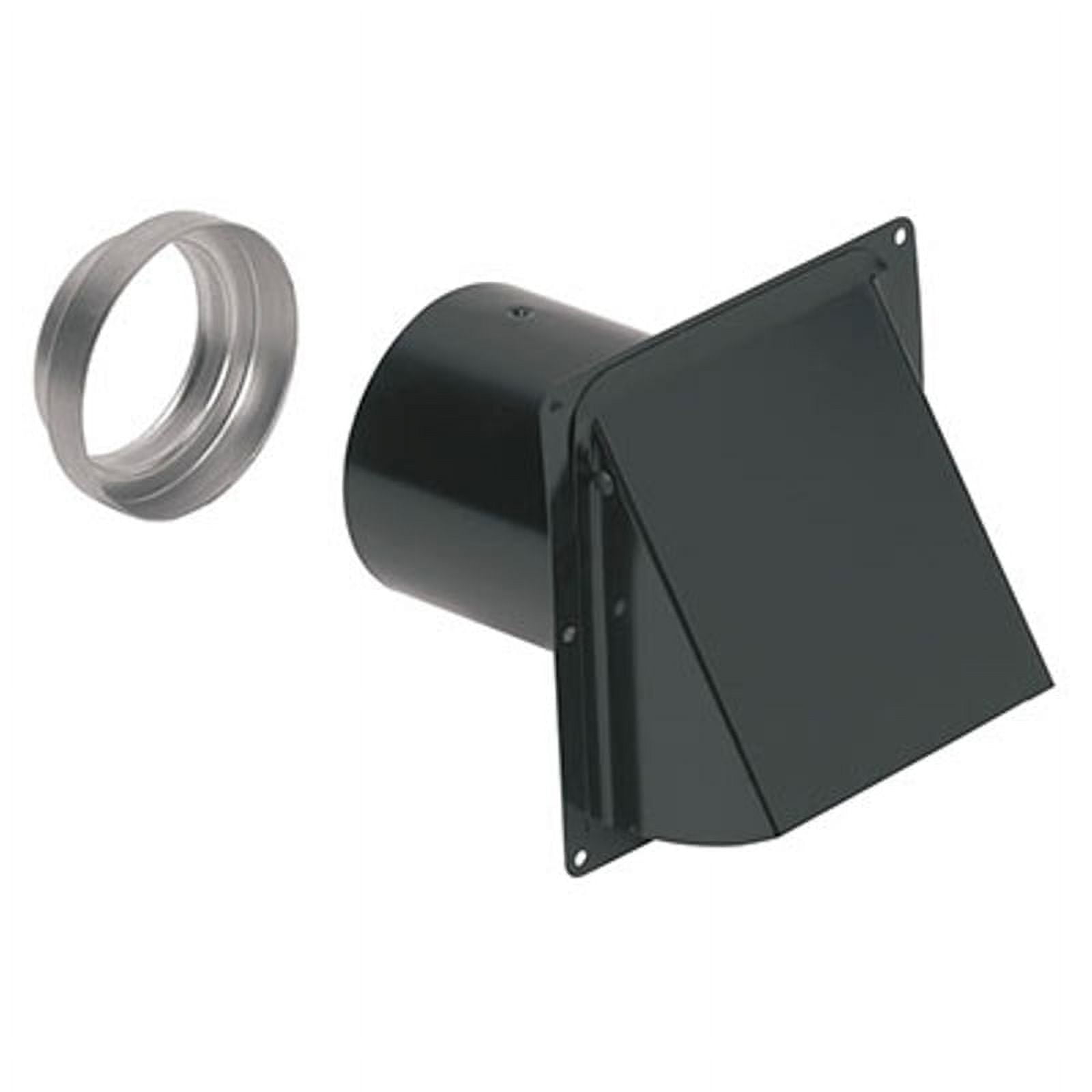 Broan 9 in. W Black Wall Cap Vent