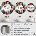 thumbnail image 5 of Designart "Wall Pattern With Grey Cubic Stripes" Striped Round Mirror Wall Decor Modern - Large Grey Round Bathroom Mirror - Round Mirror - 23" x 23", 5 of 7