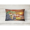 thumbnail image 2 of Chianti, Pears, Wine and Cheese Canvas Fabric Decorative Pillow, 2 of 4