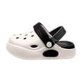 thumbnail image 5 of Lusa Summer Cute Beach Lightweight Kids Slippers with Holes and 3D Design of Rabbits & Carrots Boys and Girls Casual Thick-Soled Non- Sandals for Outdoor Play Wear White 10-11 Years, 5 of 6