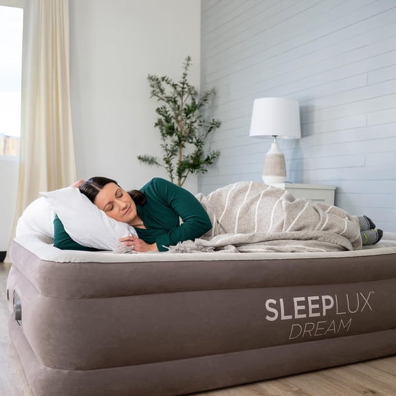 Luxury Twin Air Mattress, Built-in Dual Pump, Stays Inflated All Night, 18” Double-High Blow-Up Airbed with Coil Beams, for Guests, RV Camping & Home, 1-Year Warranty