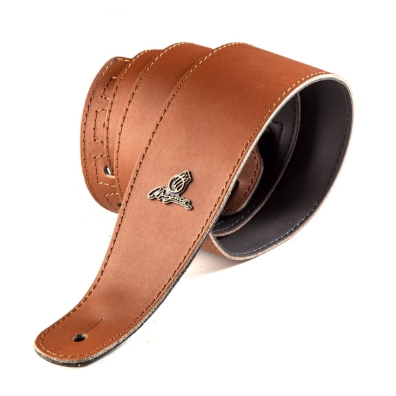 Magma Leathers 2.52" Delux Argentinean leather Guitar Strap Camel (07MC08.)