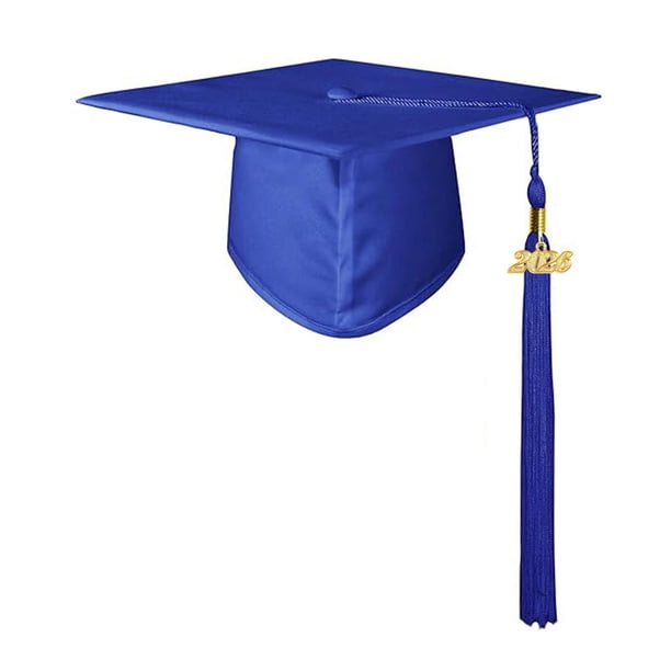 Gorro de graduación unisex mate con borla del año 2026, accesorio para adultos, ideal para la escuela secundaria, licenciatura y maestría.