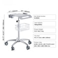 thumbnail image 3 of Medical Cart Salon Cart With Wheels, Caster, Casters, Aluminum, Adjustable Height and Storage, Mobile Trolley Cart 26.77"-42.91" Height Adjustable, easy setup for daily use and dependable performance, 3 of 7