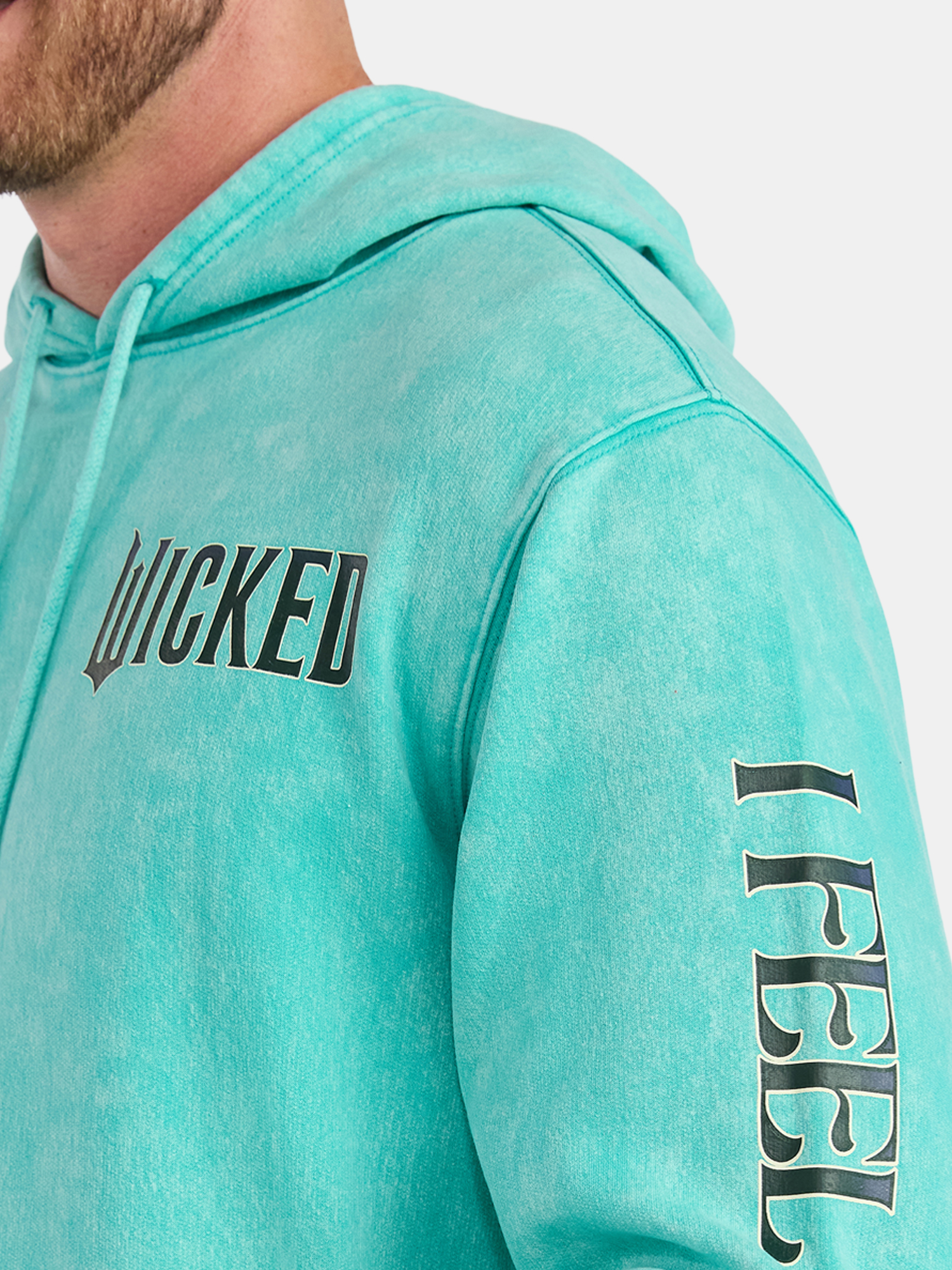 Wicked Men's and Big Men's Acid Wash Graphic Hoodie, Sizes S-3XL