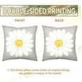 thumbnail image 6 of Seasonal Daisy Pillow Covers Yellow and Gray Throw Pillow Cases 2 Piece Set Summer Floral Pillowcase Flower Bloom Home Decorative Cushion Case Cover for Home Sofa Couch Bedroom 18x18 Inch, 6 of 6