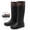 Black, variant on Women's Tall Rain Boots Mens Packable Waterproof Anti-Slip Knee High Rubber Boots Lightweight Adjustable Drawstring Wide calf Garden Fishing Shoes Outdoor Work