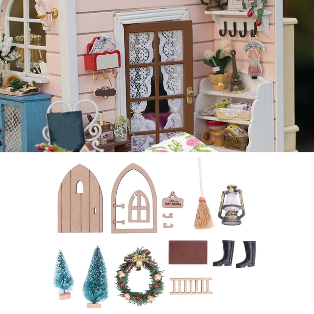 Kit de Puerta de Hadas ANGGREK Navidad Casa de Muñecas Juega Con Creatividad Escala 1:6