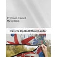 thumbnail image 6 of 4th of July RV Awning Sun Shade Screen 9'X7' American Flag Gnomes Mesh Sunscreen Daisy Stars Ribbon Fireworks Awning Shade Screen with Zipper UV Blocker Completed Kits for RV Motorhome Camper, 6 of 7