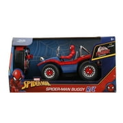 Jada Spider-Man Buggy RC with Non-Removable Spider-Man Figure – 7, Turbo Button, Full-Function Remote Control, Ages 6+, Red/Blue