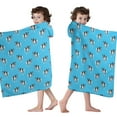 thumbnail image 4 of French Bulldog Hooded Bath Towel，60"x35" for Ages 3 To 12 Kids, Quick Dry Lightweight Soft Microfiber Hood Beach Towel Cover Up for Kids, 4 of 7