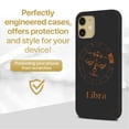 thumbnail image 2 of Case Yard Wooden Case for iPhone-12-Mini Soft TPU Silicone cover Slim Fit Shockproof Wood Protective Phone Cover for Girls Boys Men and Women Supports Wireless Charging Libra Sign Design, 2 of 7