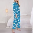 thumbnail image 3 of Fuzoiu Cartoon Chicken Print Women's Long-Sleeved Pajama,Lounge Button Down Nightwear,Womens Notch Collar Pajama Set-XX-Large, 3 of 7