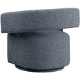 thumbnail image 6 of Meridian Furniture Niya Blue Linen Textured Fabric Swivel Accent Chair, 6 of 11