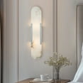 thumbnail image 4 of Sconce Light Fixture Bathroom , Elegant Alabaster Elongated Sconce, 4 of 9