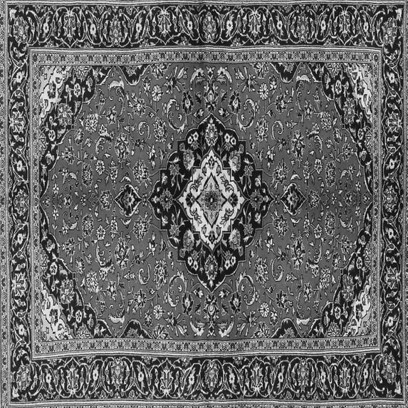 Ahgly Company Indoor Square Persian Gray Traditional Area Rugs, 7' Square